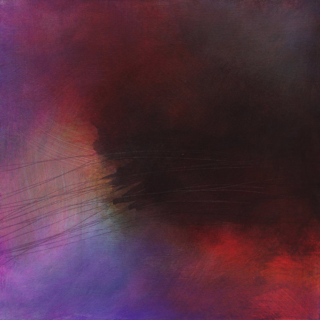 Abstract painting of Mars aurora